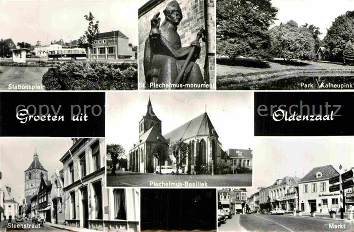 Oldenzaal Stationsplein St Plechelmus Monument Park Kalheupink Steenstraat Markt