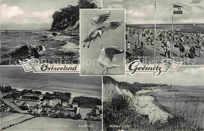 Groemitz Ostseebad Hohes Ufer Promenade Strand Fliegeraufnahme Hohes Ufer