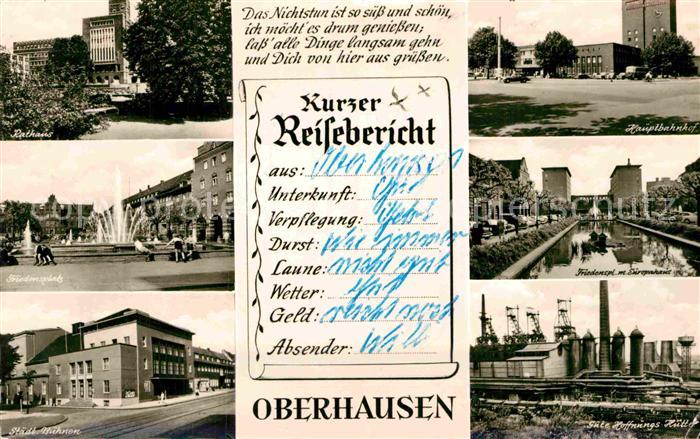 Oberhausen Rathaus Friedensplatz Staedt Buehnen Hauptbahnhof Europahaus Gute Hof