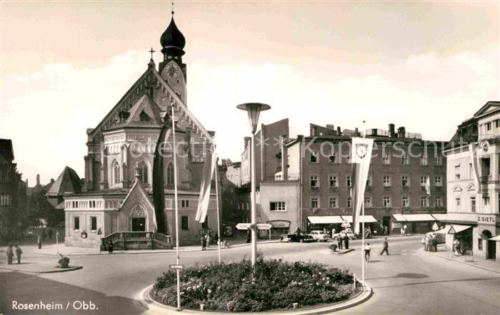 Rosenheim Bayern Stadtplatz Kirche