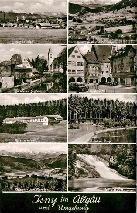 Isny Allgaeu Panorama Am Oberen Graben Marktplatz Sportsanatorium Waldbad Schlet