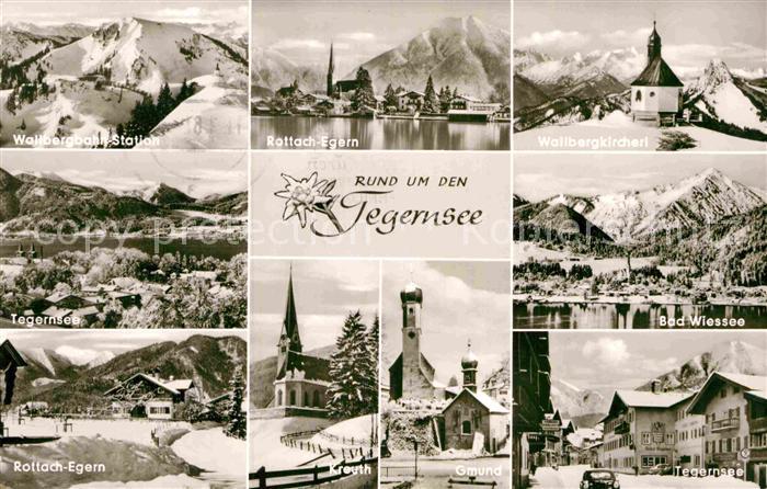Tegernsee Wallberg Station Rottach Egern Wallbergkircherl Bad Wiessee Kreuth Gmu