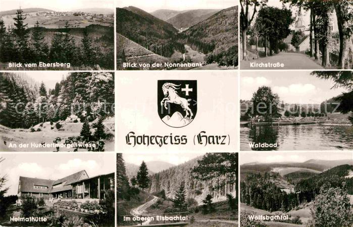 Hohegeiss Harz Ebersbergblick Nonnenbank Kirchstr Hundertmorgenwiese Waldbad Hei
