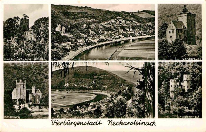 Neckarsteinach Hinterburg Rabenschloss panorama Vorderburg Mittelburg Schwalbenn
