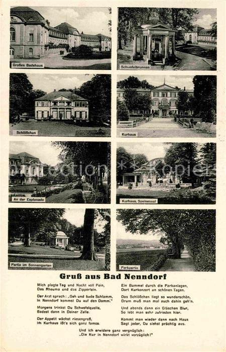 Bad Nenndorf Gr Badehaus Schwefelbrunnen Schloesschen Kurhaus Esplanade Sommerga