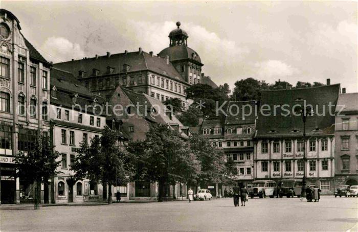 Weissenfels Saale Karl Marx Platz mit Schloss
