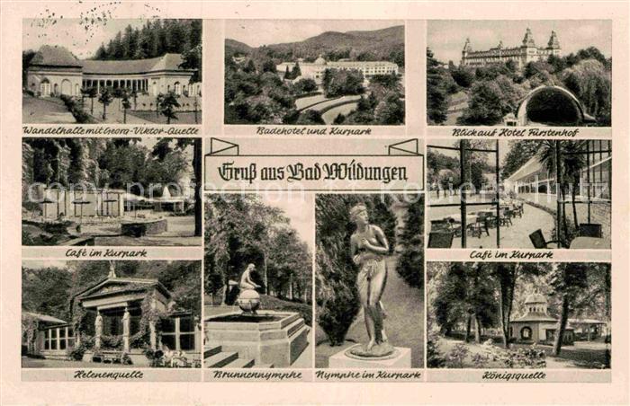 Bad Wildungen Wandelhalle Victor Quelle Badehotel Kurpark Hotel Fuerstenhof Cafe