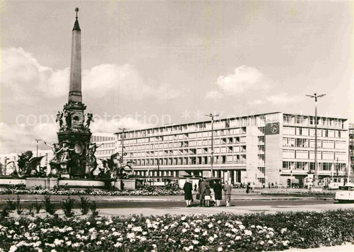LEIPZIG Sachsen Mendebrunnen Postamt Karl Marx Platz