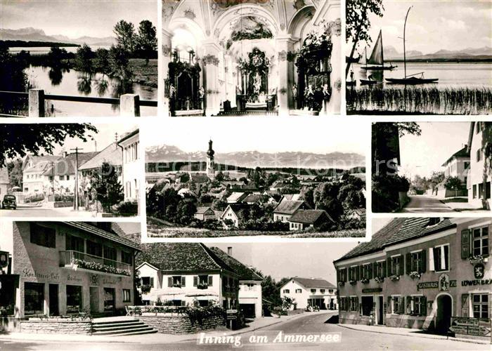 Inning Ammersee Teilansichten Kirche Inneres Panorama Dorfmotiv