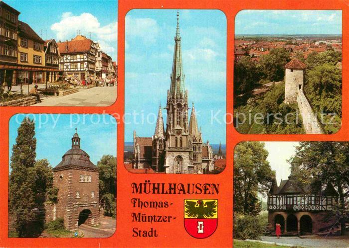 Muehlhausen Thueringen Steinweg Marienkirche Stadtmauer Inneres Frauentor Popper