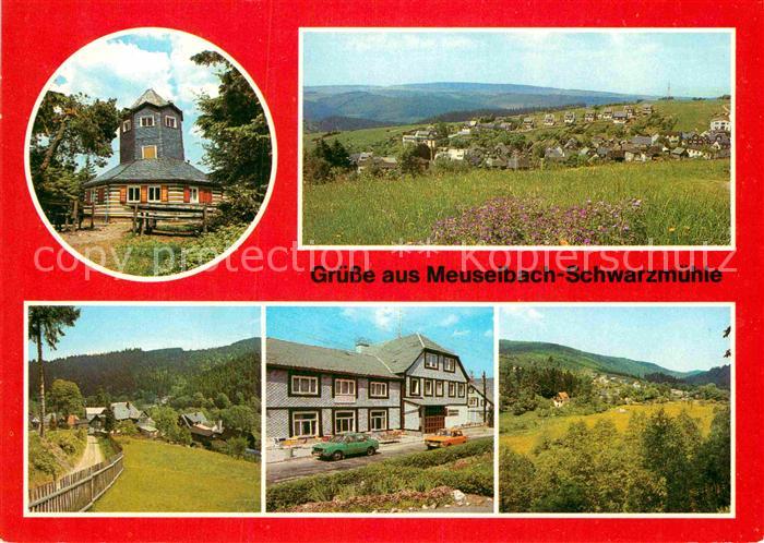 Meuselbach-Schwarzmuehle Aussichtsturm Panorama FDGB Erholungsheim Hirsch