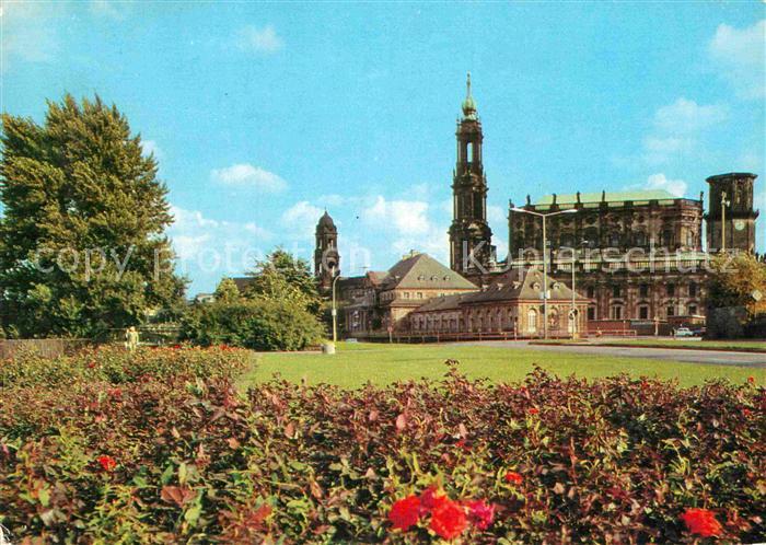 DRESDEN Elbe Hofkirche Italienisches Doerfchen