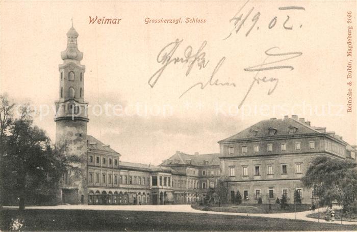 Weimar Thueringen Grossherzogliches Schloss