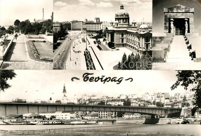 Beograd Belgrad Brueckenpartie Park Allee