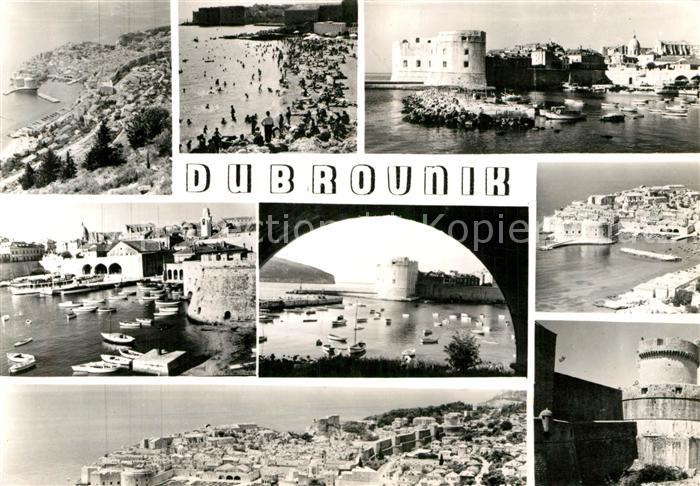 Dubrovnik Ragusa Fliegeraufnahme Hafen Strand