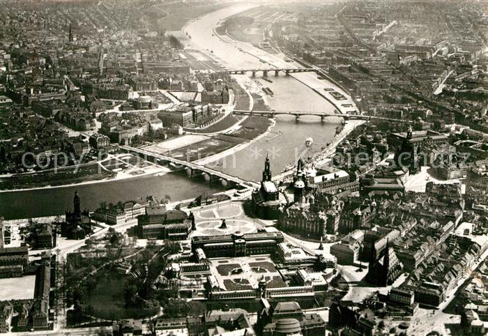 DRESDEN Elbe Fliegeraufnahme Elbepartie