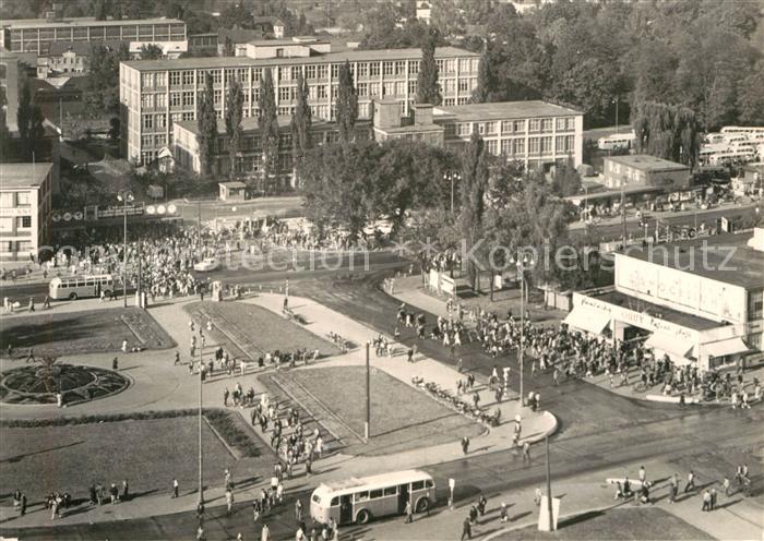 Gottwaldov Tschechien Platz der Arbeit Fliegeraufnahme