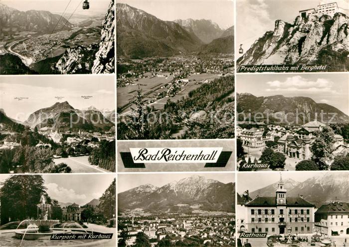 Bad Reichenhall Predigtstuhlbahn mit Berghotel Kurhaus Kurpark