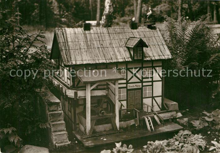 Lindau Bodensee Diaet Sanatorium Model der Storchmuehle im Kurpark
