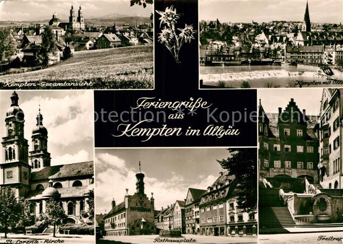 Kempten Allgaeu Illerpartie Freitreppe St. Lorenz-Kirche