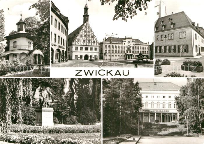 Zwickau Sachsen Pavillon im Schlosspark Planitz Gewandhaus Robert-Schuhmann-Haus