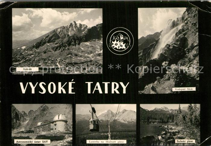Vysoke Tatry Krivan Seilbahn Patie am Fluss Astronomicky ustav SAV