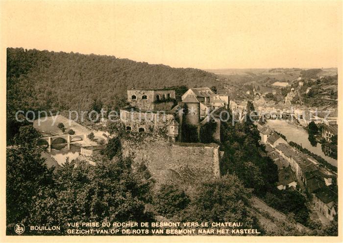 Bouillon Wallonne Rocher de Besmont verl le Chateau