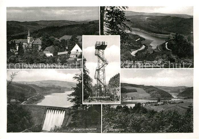 Koverstein Lieberhausen Unnnenberg Genkeltalsperre Aussichtsturm Vorsperre Agger