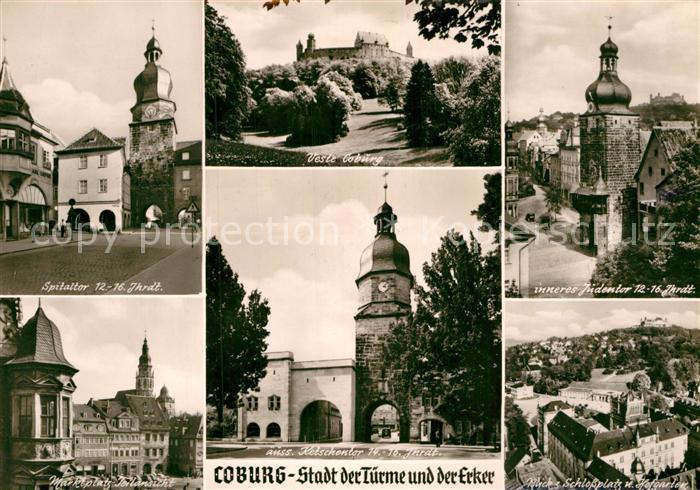 Coburg Judentor Spitaltor Marktplatz Schlossplatz Hofgarten