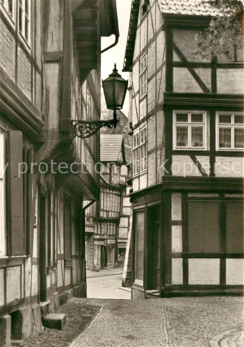 Quedlinburg Harz Marktkirchhof und Breite Strasse alte Fachwerkhaeuser