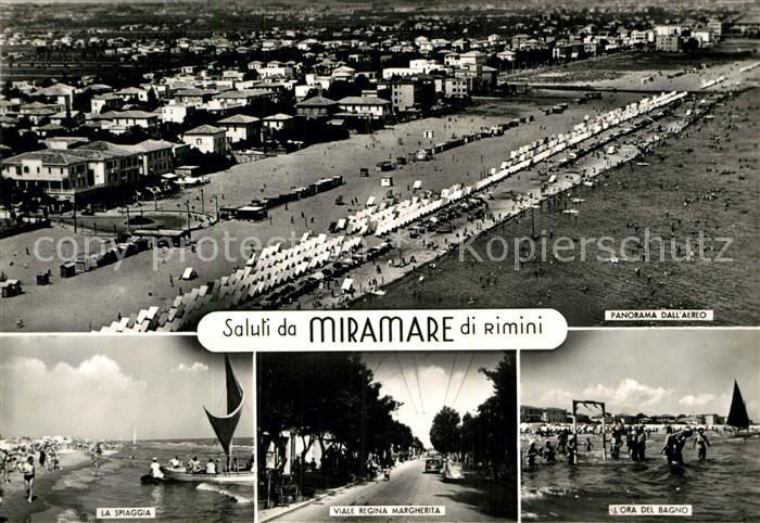Miramare di Rimini  Fliegeraufnahme Strand Viale Regina Margherita