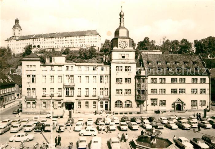 Rudolstadt Marktplatz mit Schloss Heidecksburg
