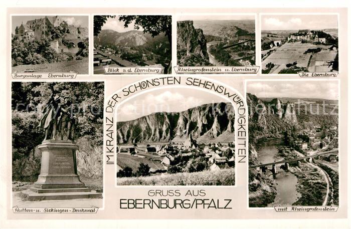 Ebernburg Burganlage Fliegeraufnahme Rheingrafenstein Hutten- und Sickingen Denk