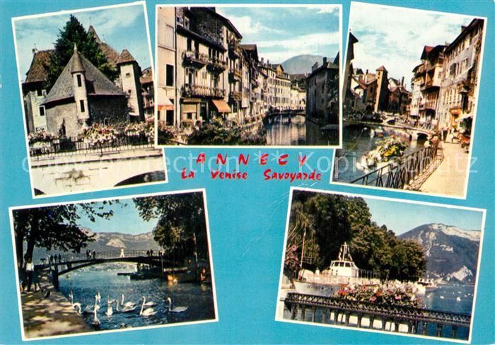 Annecy Haute-Savoie Quai Hafen Bruecke Flusspartie