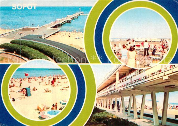Zoppot Sopot Strand Seebruecke