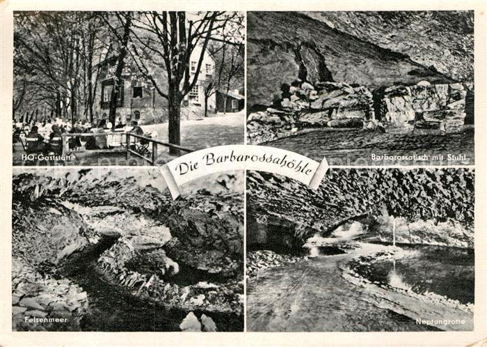 Kyffhaeuser Barbarossahoehle Felsenmeer Neptungrotte