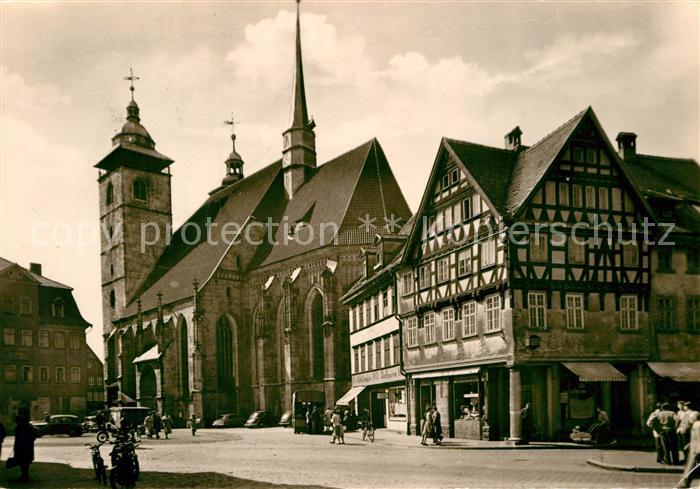 Schmalkalden Thueringen Blick zur Kirche