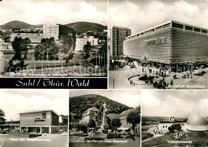 Suhl Thueringer Wald Centrum Warenhaus Interhotel Haus der Gewerkschaften Volkss