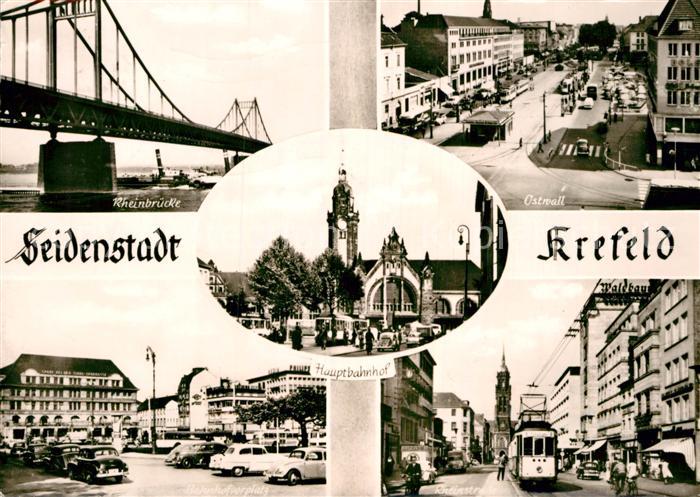 Krefeld Ostwall Rheinbruecke Rheinstrasse Bahnhofsvorplatz