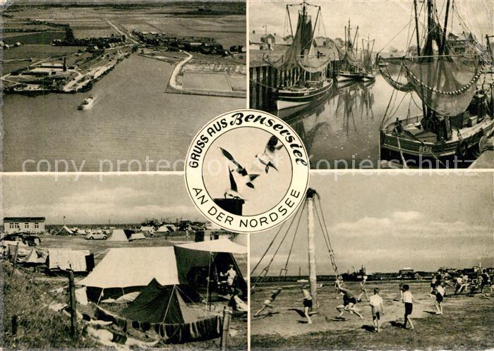 Bensersiel Fliegeraufnahme Hafen Zeltplatz Spielplatz