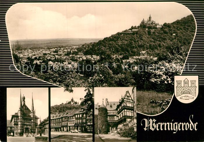 Wernigerode Harz Burg Rathaus Teilansicht