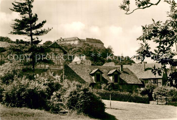 Blankenburg Harz Blick vom Schlosspark zum Schloss
