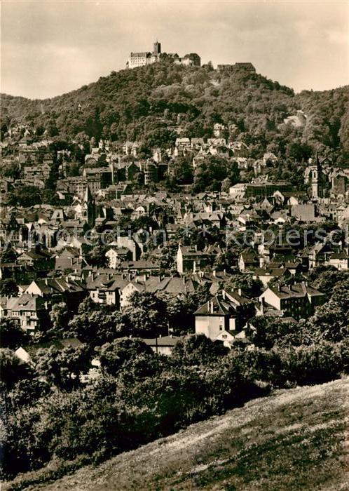 Eisenach Thueringen Panorama mit Wartburg