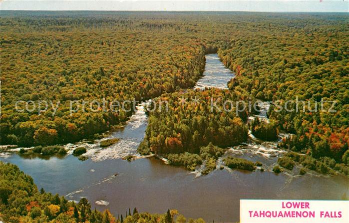 Luce County Lower Tahquamenon Falls Island aerial view