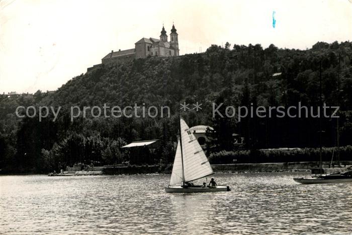 Tihany Latkep az apatsaggal Abteikirche Segeln Plattensee