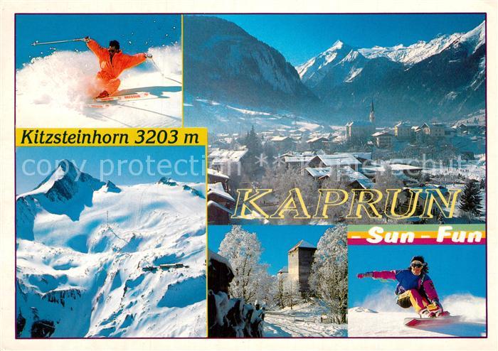 Kaprun Panorama Wintersportplatz Kitzsteinhorn Hohe Tauern Tiefschneefahren