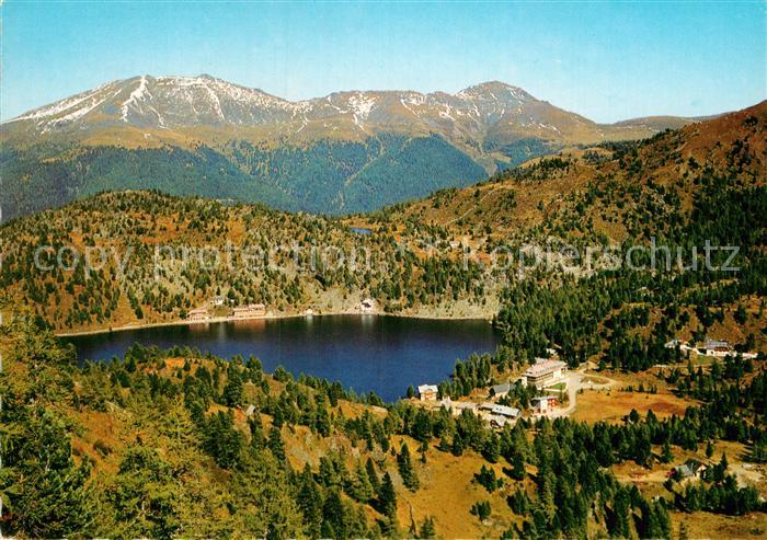 Turracher Hoehe Panorama Bergsee Alpen Fliegeraufnahme
