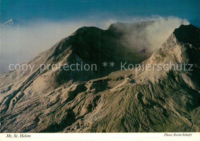 Mount Saint Helens Open crater on North side of the mountain aerial view