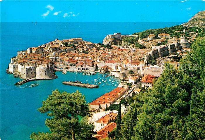 Dubrovnik Ragusa Panorama Blick auf Hafen Festung Altstadt