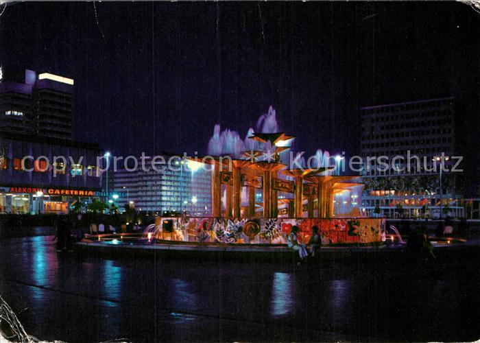 BERLIN  CITY Alexanderplatz Nachtaufnahme Hauptstadt der DDR